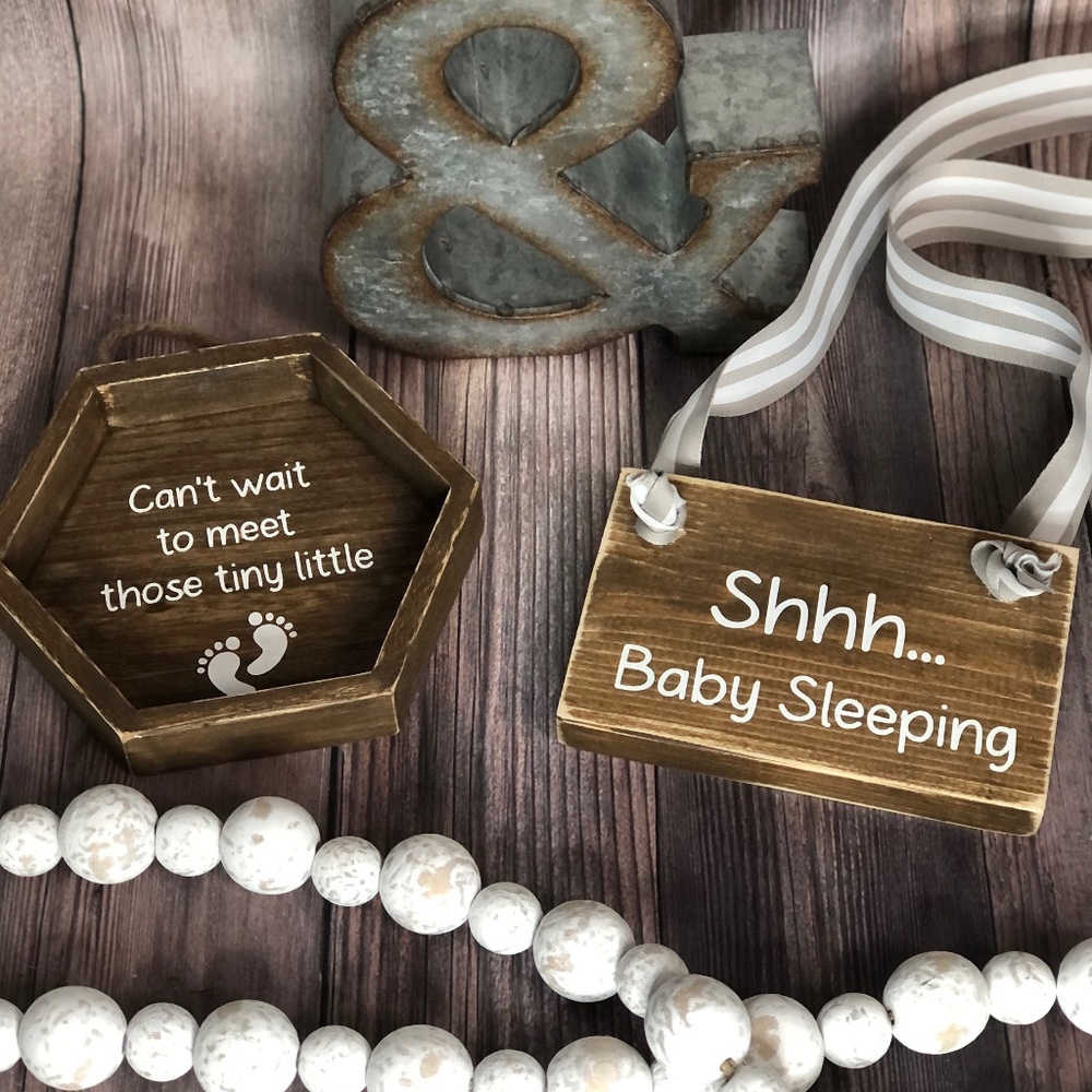 Set of Small Baby Nursey Signs